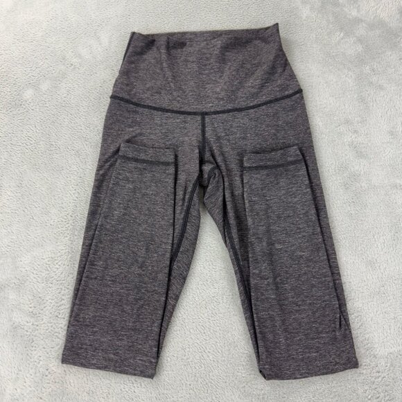 Lululemon Grey Crop Leggings Women’s Size 4 US - Picture 3 of 6